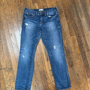 Madewell Slim Boyjean Blue Ankle Cropped Jeans